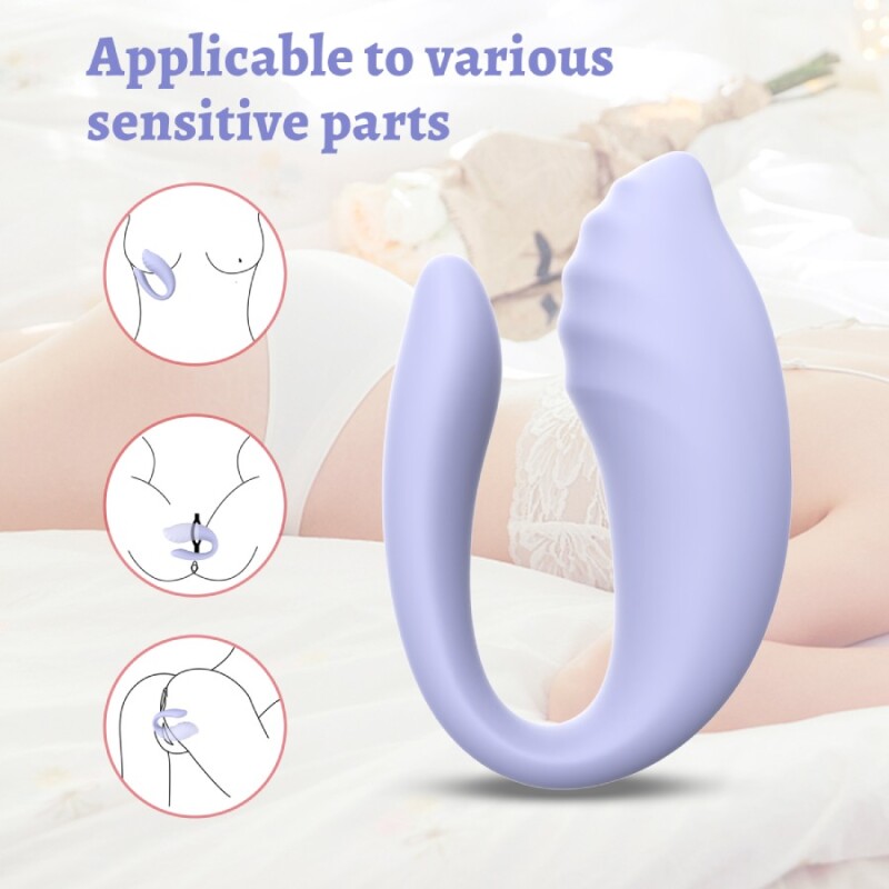 Вібратор для пар Every Night Toys Anthea з пультом, бузковий, 19.8 х 6.3 - Изображение 2