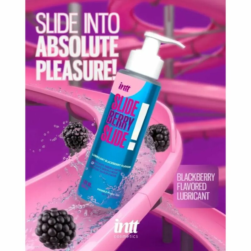 Їстівний лубрикант зі смаком ожини Intt Slide Berry Slide! на водній основі, 100 мл - Изображение 2