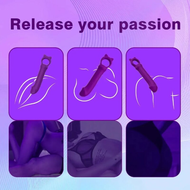 Мінівібратор Every Night Toys Grace з кільцем, фіолетовий, 14.5 х 2.8 см - Изображение 4