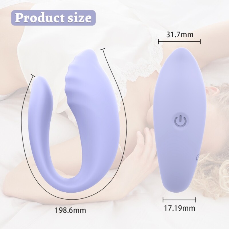 Вібратор для пар Every Night Toys Anthea з пультом, бузковий, 19.8 х 6.3 - Изображение 3