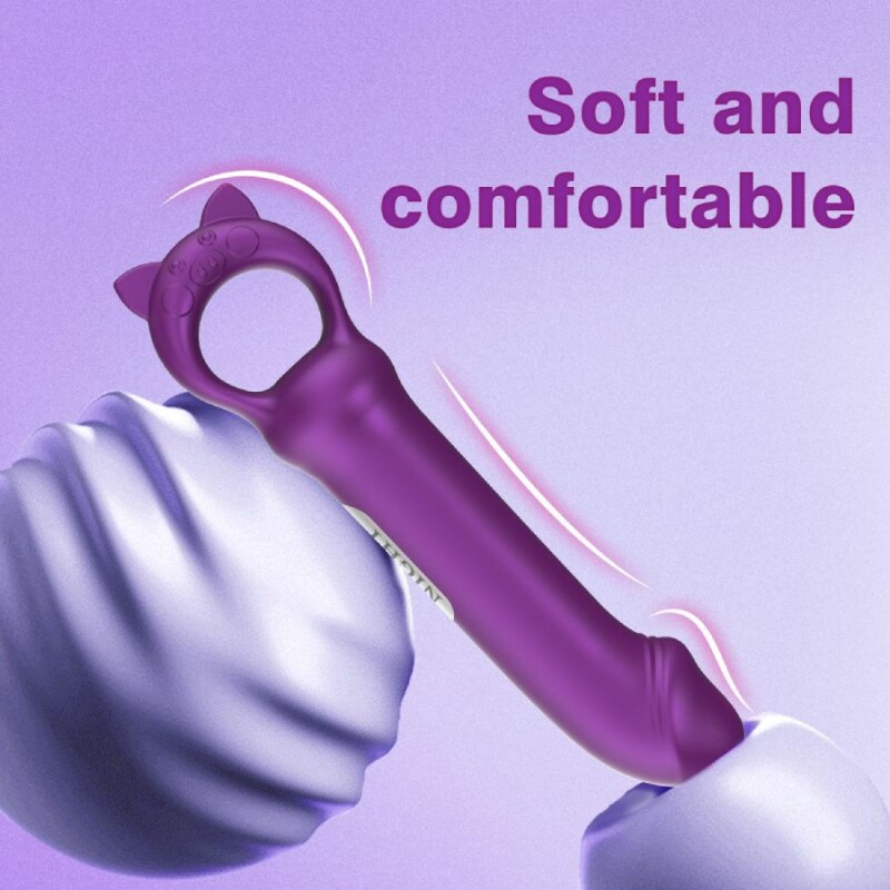 Мінівібратор Every Night Toys Grace з кільцем, фіолетовий, 14.5 х 2.8 см - Изображение 7