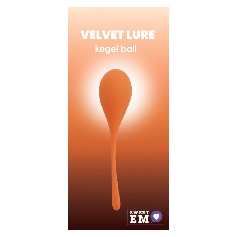 Тренажер Кегеля Sweet Em Kegel Ball з хвостиком, помаранчевий, 60 г, 14 х 3.3 см