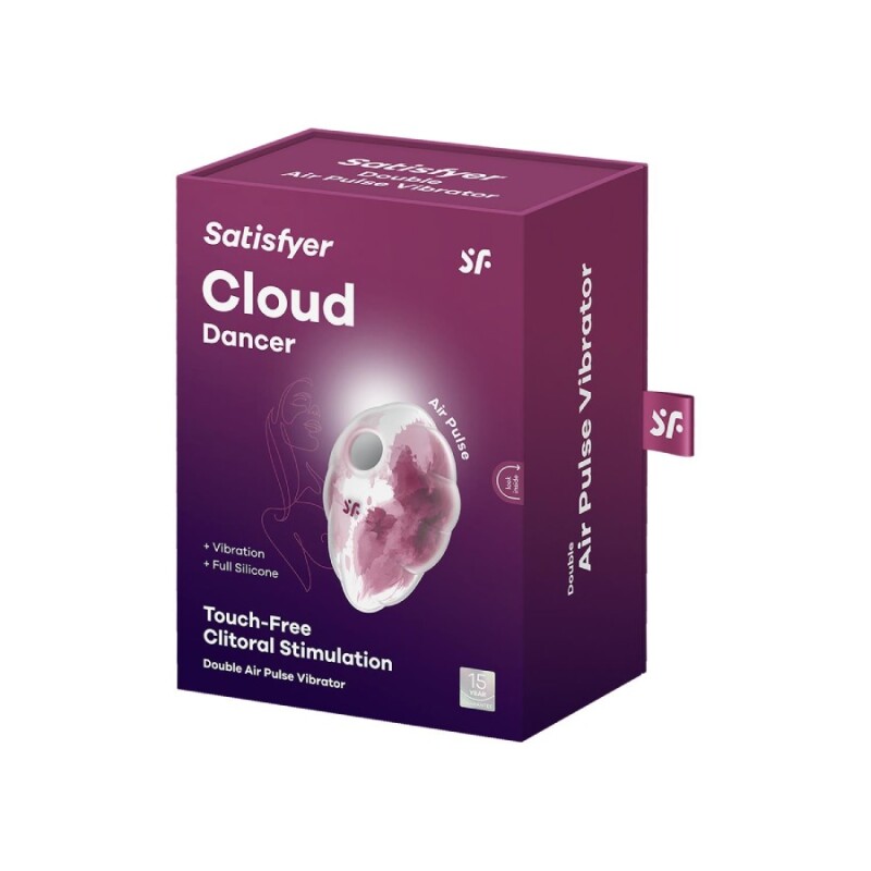 Вібратор Satisfyer Cloud Dancer з вакуумною стимуляцією клітора, червоний, 9 х 6 см - Изображение 1