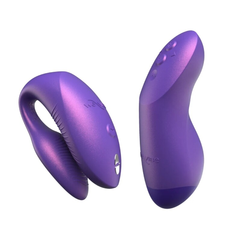 Вібратор для пар We-Vibe Chorus Pro з пультом і додатком, фіолетовий, 8 см - Зображення 6