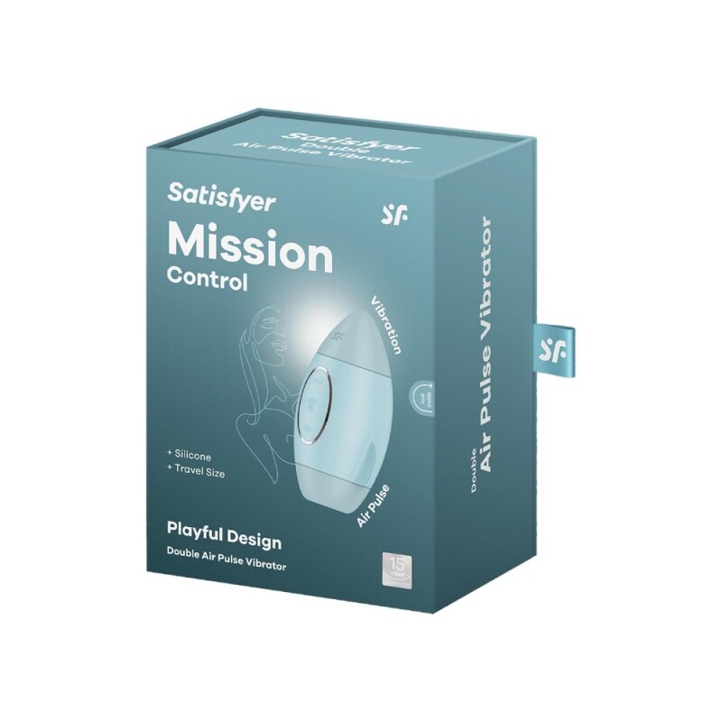 Вібратор Satisfyer Mission Control з вакуумною стимуляцією клітора, блакитний, 10 х 6.6 см - Изображение 1