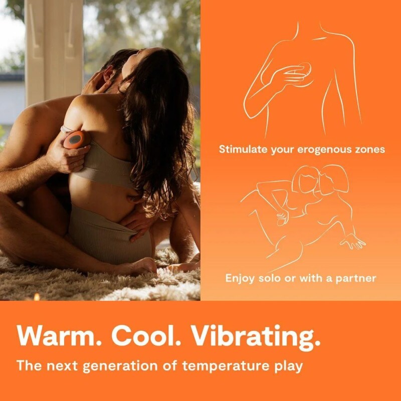 Вібратор для клітора We-Vibe Temp з функцією нагрівання та охолодження, оранжевий, 9.7 см - Зображення 9