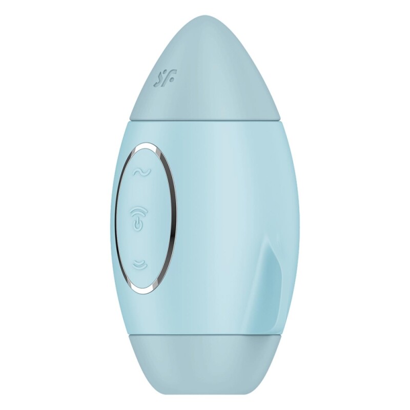 Вібратор Satisfyer Mission Control з вакуумною стимуляцією клітора, блакитний, 10 х 6.6 см - Изображение 3