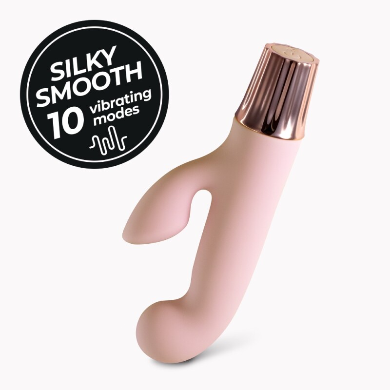 Мінівібратор-кролик Crushious Mellow Cony 10 режимів вібрації, рожевий, 13.5 х 2.5 см - Изображение 1