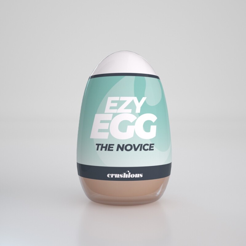 Мастурбатор-яйце Crushious Ezy Egg the Novice вагіна, бежевий, 8.7 х 5.6 см - Зображення 5