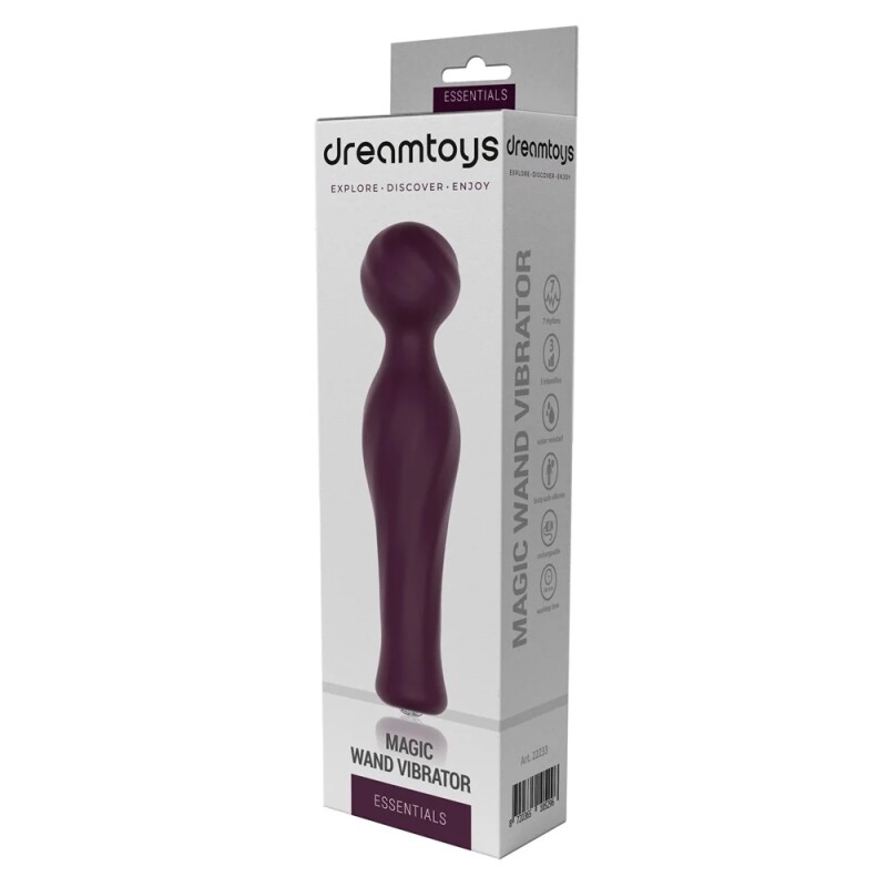 Вібратор-мікрофон Dream Toys Magic Wand зі стразами, бордовий, 16.5 х 4 см - Изображение 1