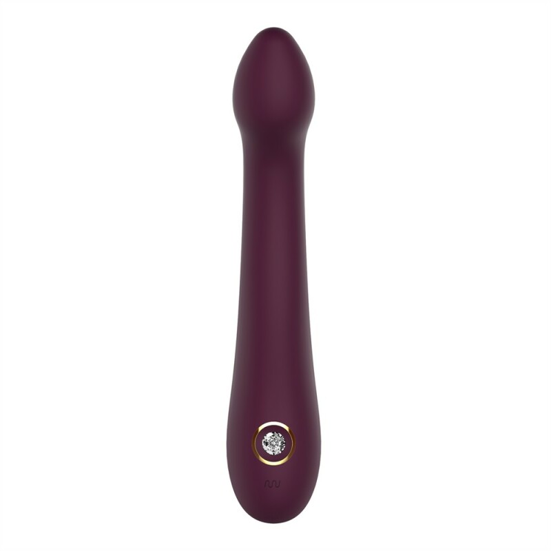 Вібратор для точки G Dream Toys Essentials зі стразами, бордовий, 21.8 × 3.6 см - Изображение 3