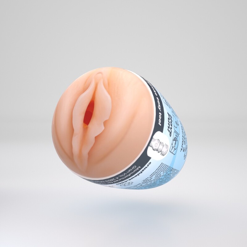 Мастурбатор-яйце Crushious Ezy Egg the Lover вагіна, бежевий, 8.7 х 5.6 см - Зображення 4