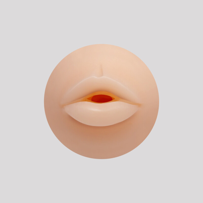Мастурбатор-яйце Crushious Ezy Egg the Mouth рот, бежевий, 8.7 х 5.6 см - Изображение 1