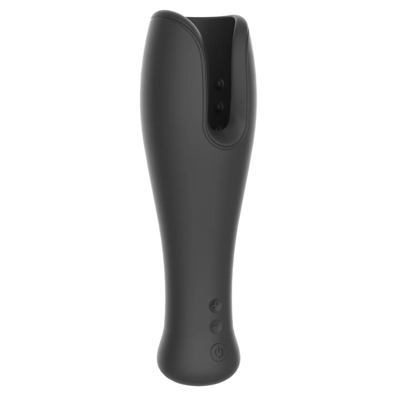 Мастурбатор для голівки Dream Toys Essentials з вібрацією, чорний, 19.5 х 6.5 см - Изображение 5