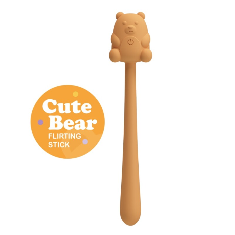 Мінівібратор Pretty Love Cute Bear гнучкий, жовтий, 13.3 х 2.4 см - Изображение 1
