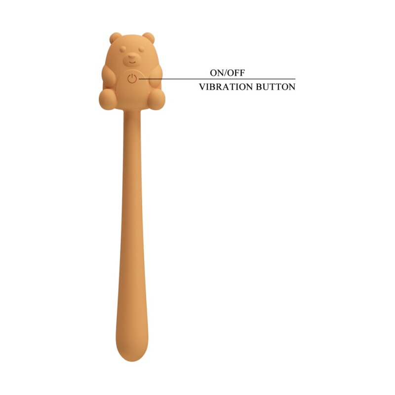 Мінівібратор Pretty Love Cute Bear гнучкий, жовтий, 13.3 х 2.4 см - Изображение 8