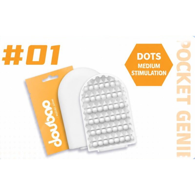 Міні мастурбатор DOU BAO DOTS Pocket Genius з рельєфом крапок, білий, 8.2 х 5.2 см - Изображение 1