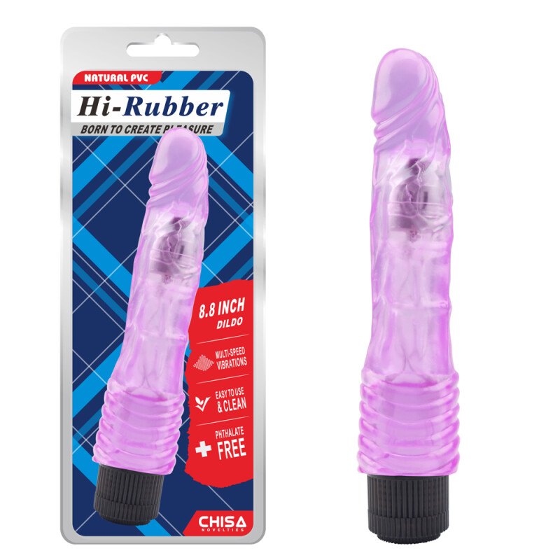Вібратор реалістичний Chisa Hi-Rubber фіолетовий, 21.7 х 4.1 см - Изображение 1