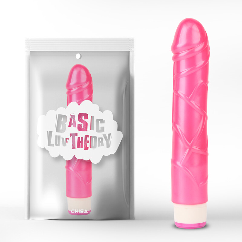 Вібратор реалістичний Chisa Basic на батарейках, рожевий, 23 х 4.3 см - Зображення 1