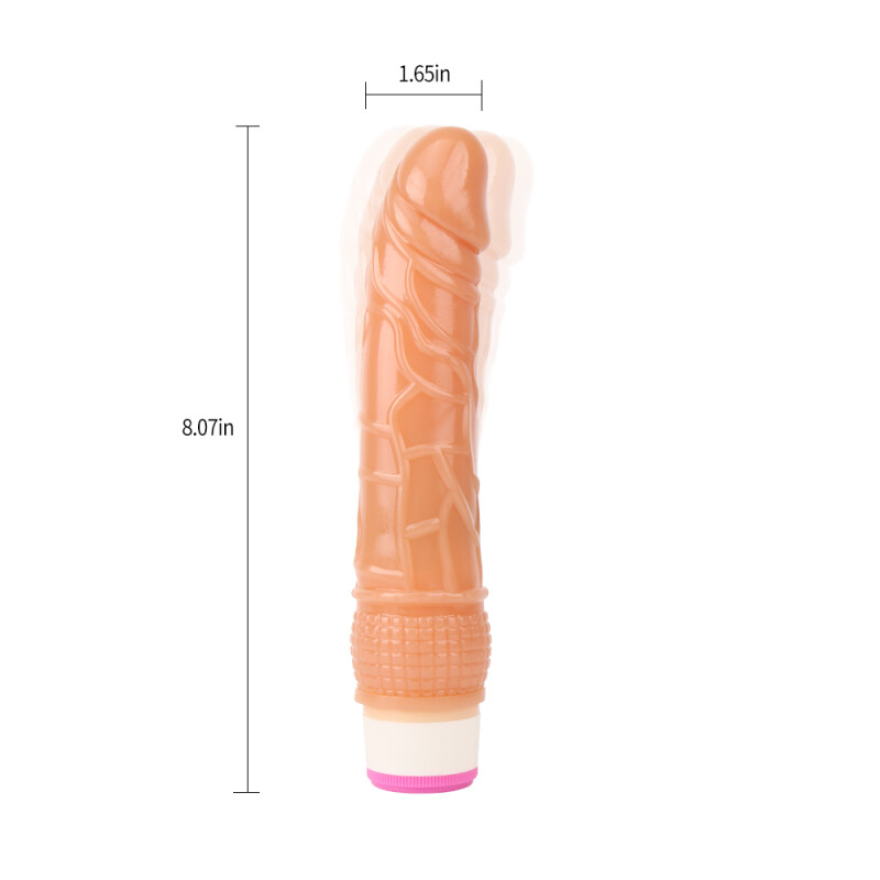 Вібратор реалістичний Chisa Wild Penetrator, на батарейках, бежевий, 20.5 х 4.2 см - Изображение 6