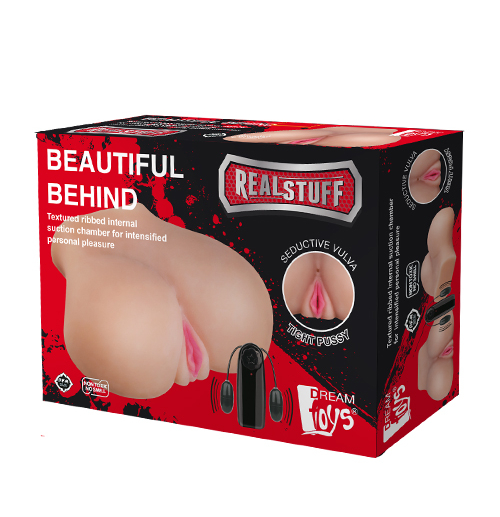 Мастурбатор вагіна Dream Toys з вібрацією, бежевий, 22 х 15 см - Изображение 4