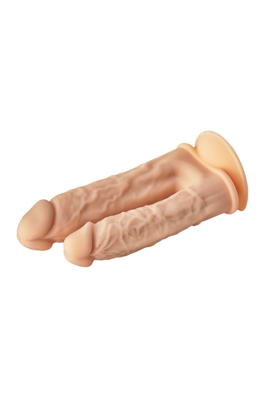 Подвійний фалоімітатор реалістичний Dream Toys Real Love, термоактивний, бежевий - Зображення 8