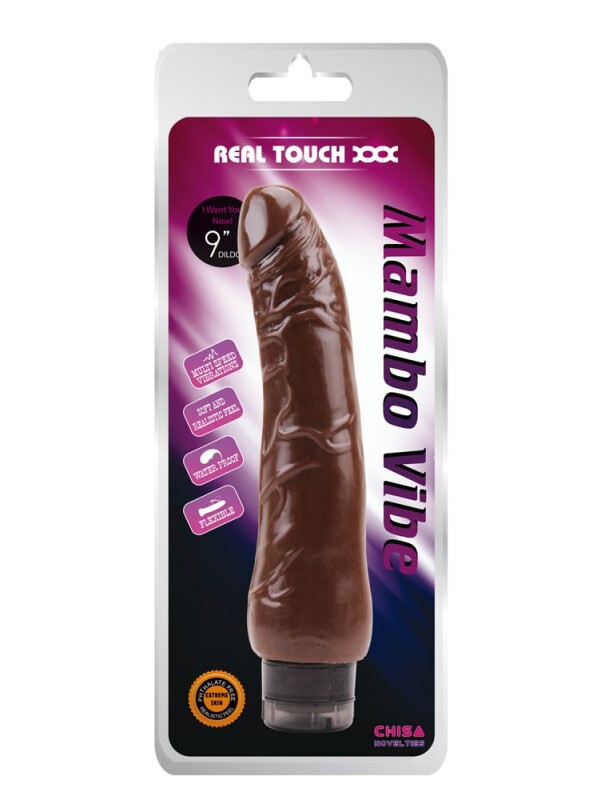 Вібратор реалістичний Chisa Real Touch XXX Mambo Vibe коричневий, 22.5 х 3.4 см - Зображення 3