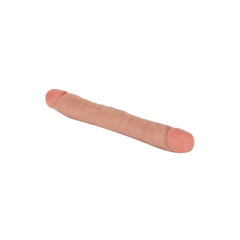 Фалоімітатор двосторонній ToyJoy Jr.Double Dong, бежевий, 32 х 3.6 см - Изображение 2