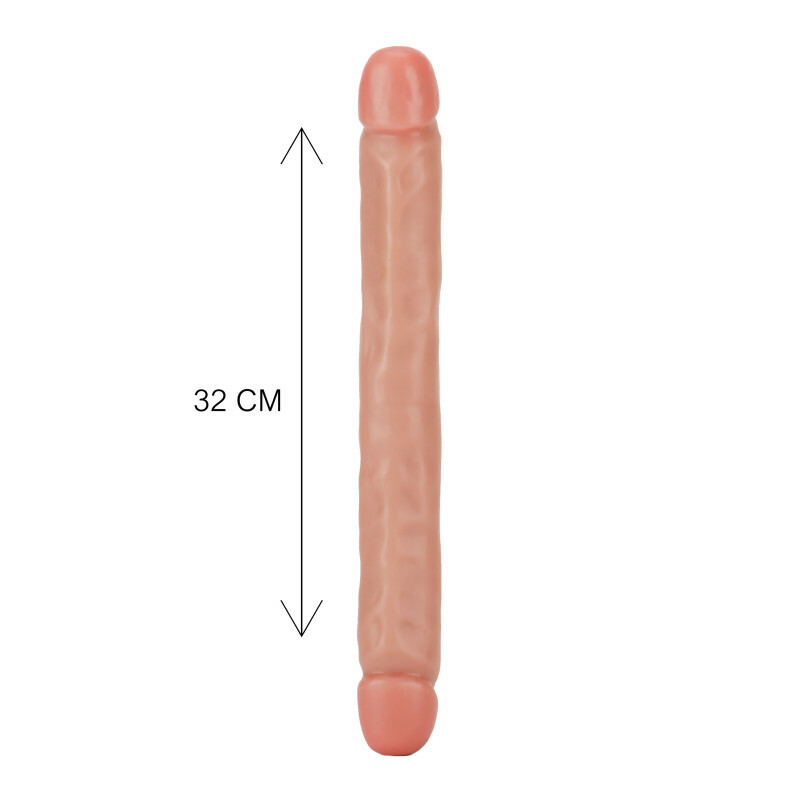 Фалоімітатор двосторонній ToyJoy Jr.Double Dong, бежевий, 32 х 3.6 см - Изображение 3