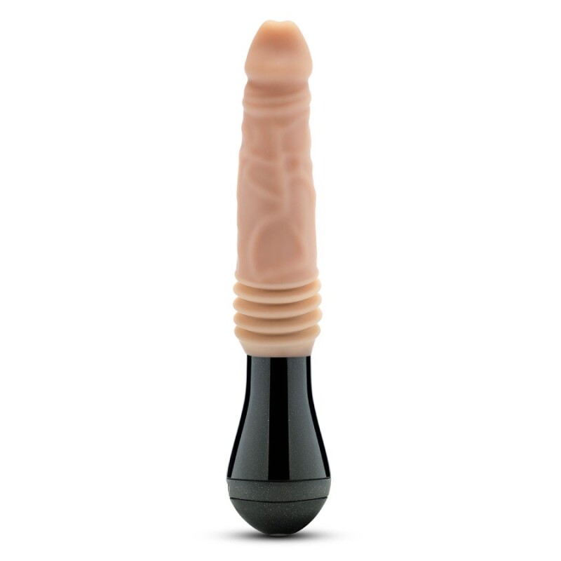 Вібратор Blush Dr Skin Dr Knight з ротацією та фрикціями, бежевий, 27.5 х 3.9 см - Изображение 3
