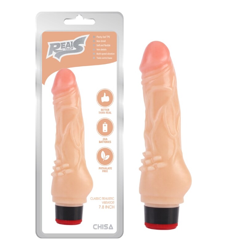 Вібратор реалістичний Chisa Classic Realistic 7.8 бежевий, 20 х 4.2 см