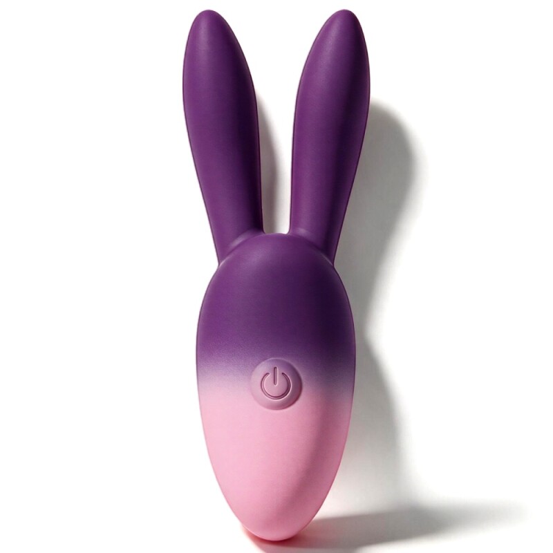 Вібратор-зайчик для клітора UNIVIBE LUNE Rabbit градієнт, рожево-фіолетовий, 10 х 2.5 см