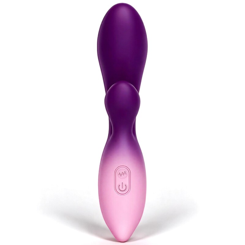 Вібратор-кролик UNIVIBE LUNE G-SPOT градієнт, рожево-фіолетовий, 16 х 3.5 см - Зображення 2