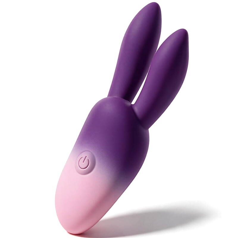 Вібратор-зайчик для клітора UNIVIBE LUNE Rabbit градієнт, рожево-фіолетовий, 10 х 2.5 см - Зображення 2