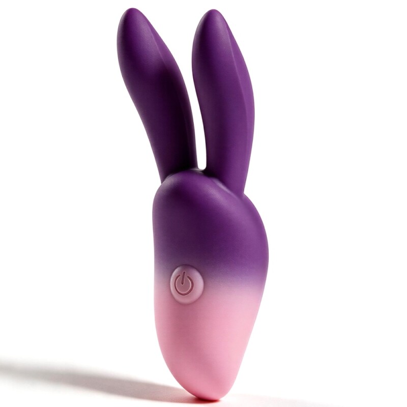 Вібратор-зайчик для клітора UNIVIBE LUNE Rabbit градієнт, рожево-фіолетовий, 10 х 2.5 см - Зображення 4