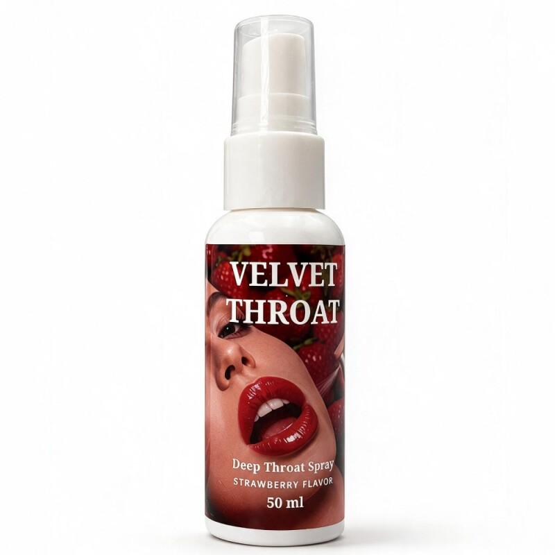 Спрей для глибокого мінету WOW Velvet Throat зі смаком полуниці, 50 мл - Зображення 1