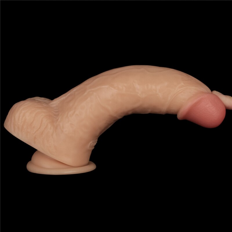 Вібратор реалістичний Lovetoy Power Basics Cock на присосці, бежевий, 23 х 5 см - Зображення 7