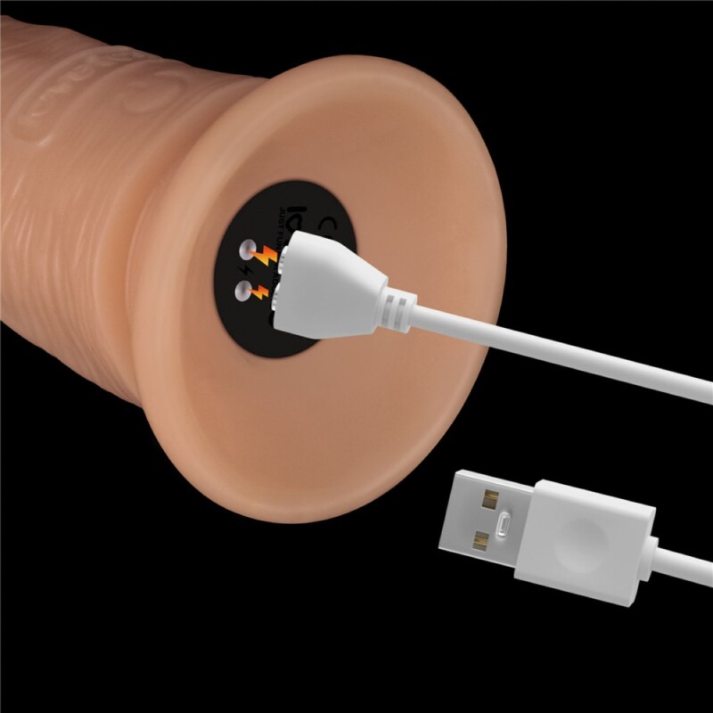 Вібратор реалістичний Lovetoy Power Basics Cock на присосці, бежевий, 18 х 4 см - Изображение 7