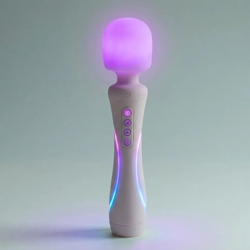 Вібратор-мікрофон Paradise The Wand з LED-підсвічуванням, з додатком, білий, 24.8 х 5.1 см - Зображення 1