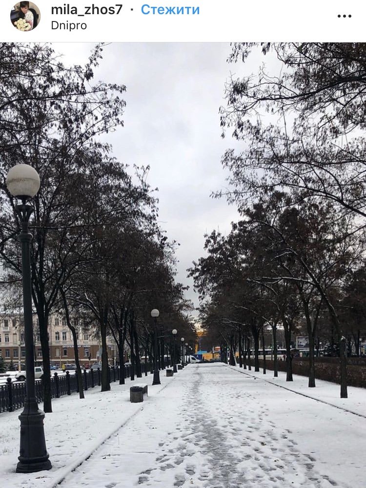 ТОП фотографий первого снега в Днепре от горожан, фото-7 ТОП фотографий первого снега в Днепре от горожан, фото-7