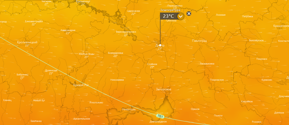 прогноз погоды в Днепре 15 июля