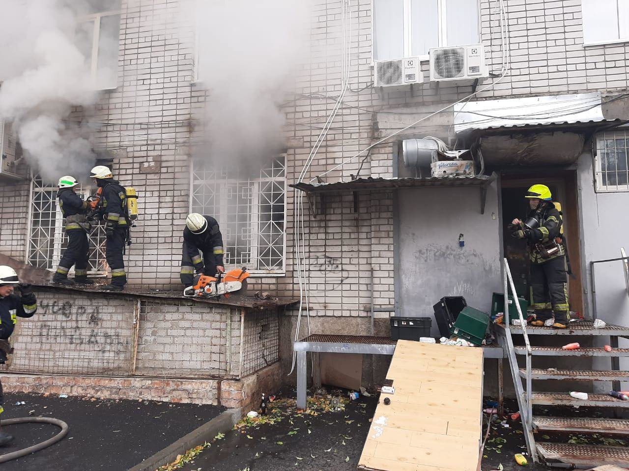 Пожар в начале Калиновой