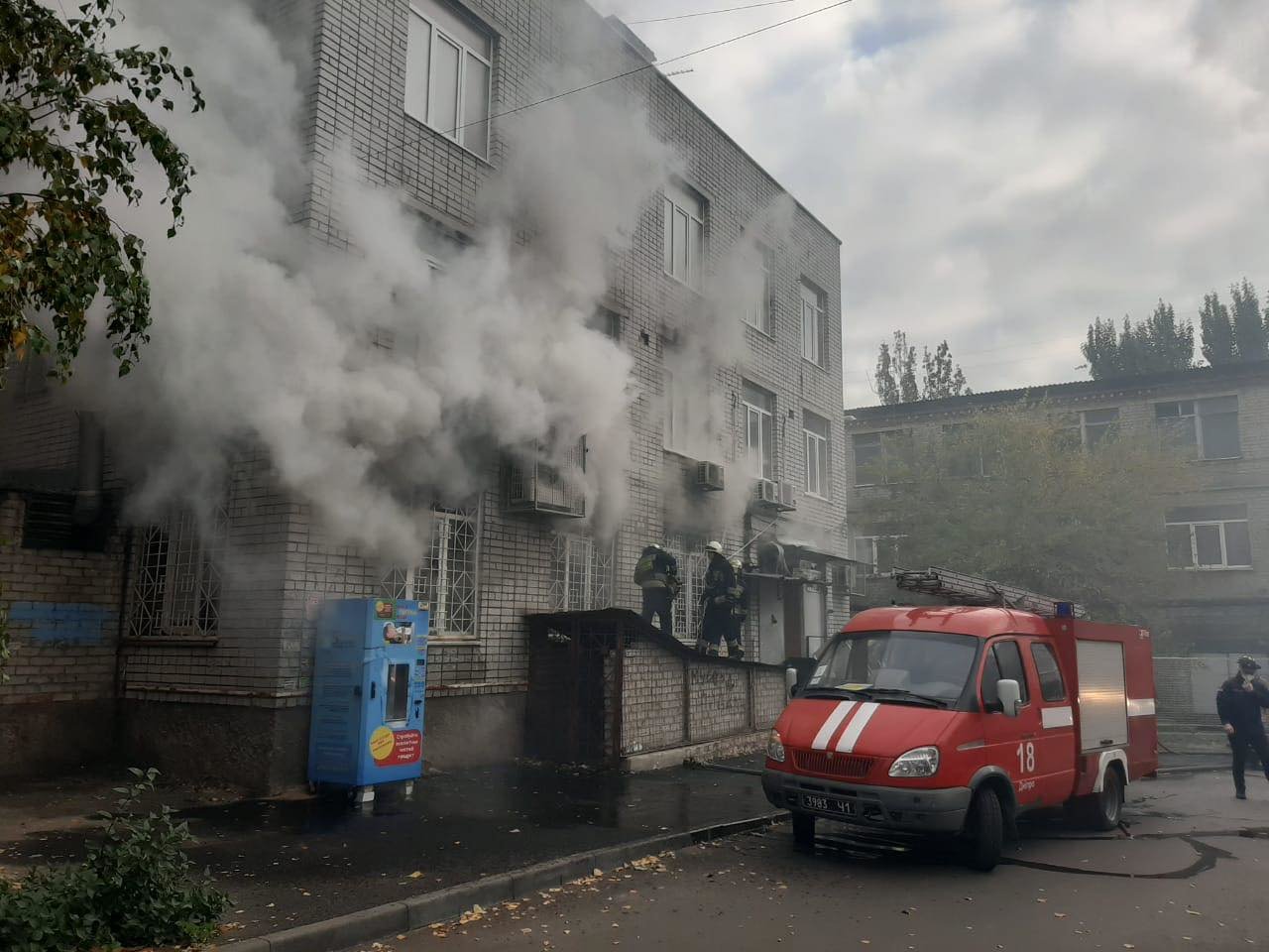 Пожар в начале Калиновой