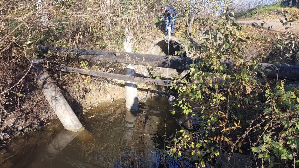 Взятие проб воды из озера Куриное