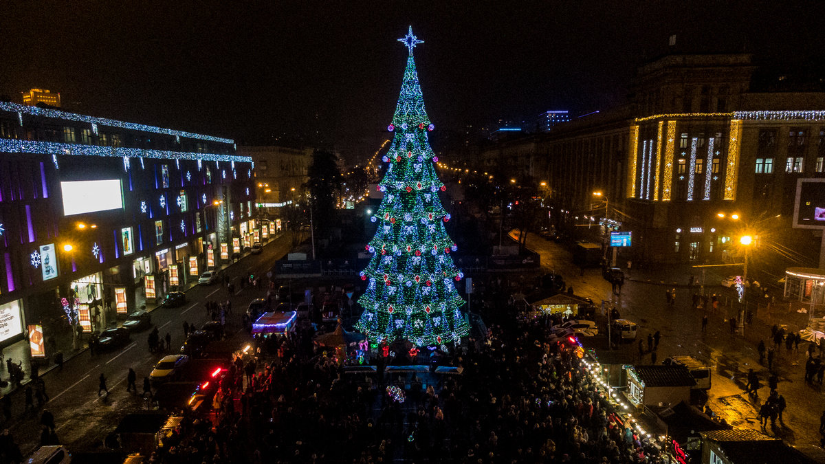 Новогодняя ёлка в Днепре, 2019 год