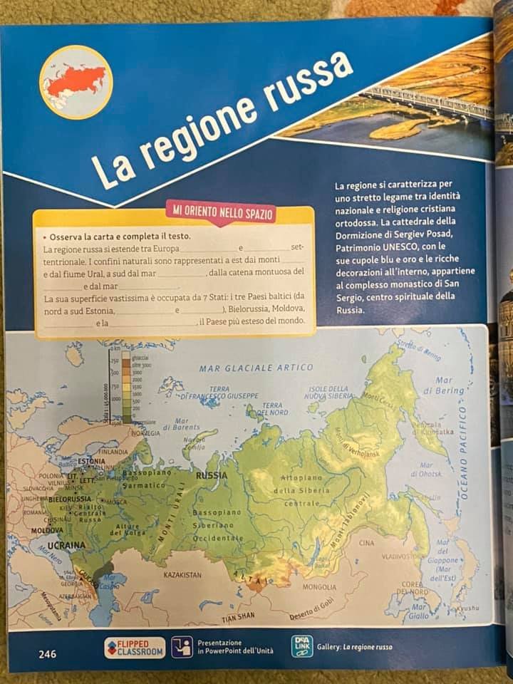 В итальянском учебнике Украину назвали "частью России", а Днепр - Днепропетровском: подробности, фото-2