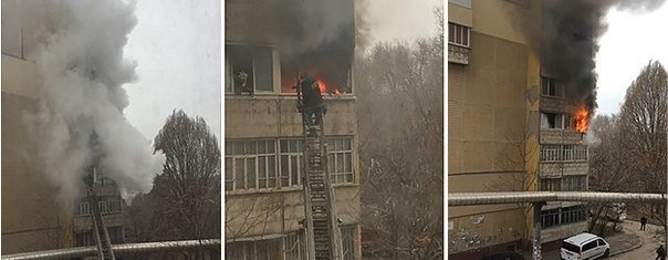 В Днепропетровске ликвидировали пожар в жилом дома на Кирова, есть пострадавшие (фото) - фото 1